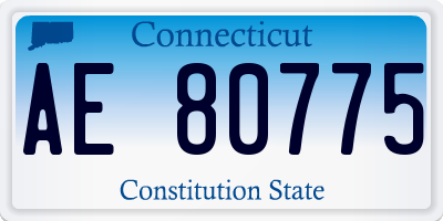 CT license plate AE80775