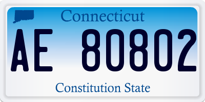 CT license plate AE80802