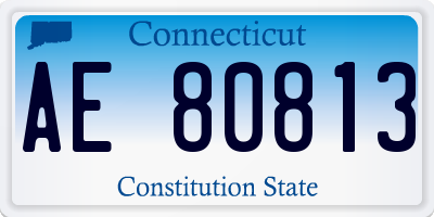 CT license plate AE80813