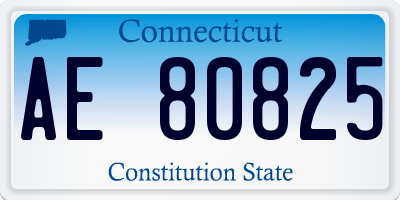 CT license plate AE80825