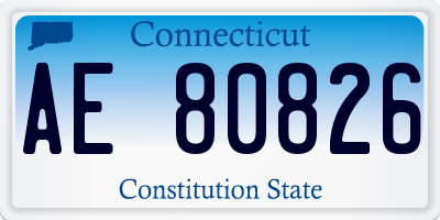CT license plate AE80826