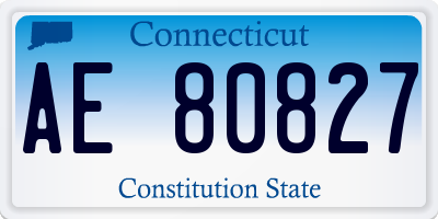 CT license plate AE80827