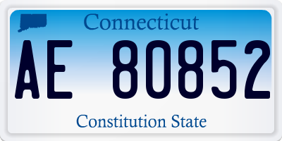 CT license plate AE80852