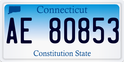 CT license plate AE80853