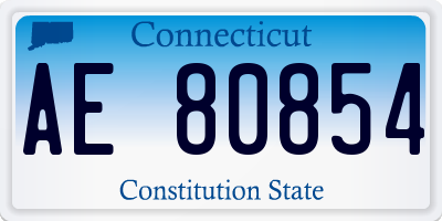 CT license plate AE80854
