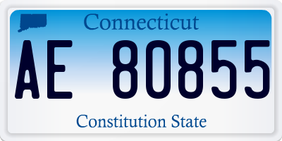 CT license plate AE80855