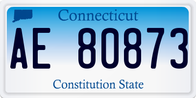 CT license plate AE80873