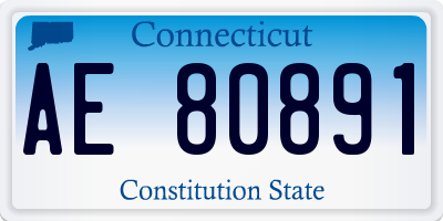 CT license plate AE80891