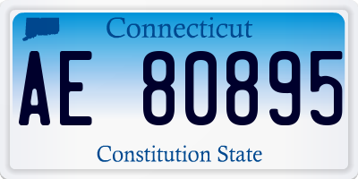 CT license plate AE80895
