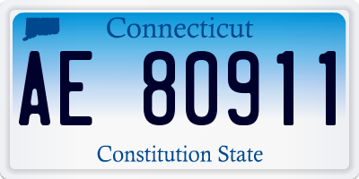 CT license plate AE80911