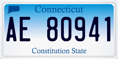 CT license plate AE80941