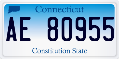 CT license plate AE80955