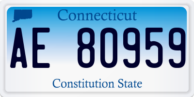 CT license plate AE80959