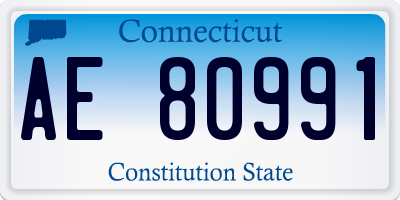 CT license plate AE80991