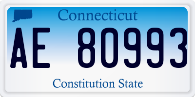 CT license plate AE80993