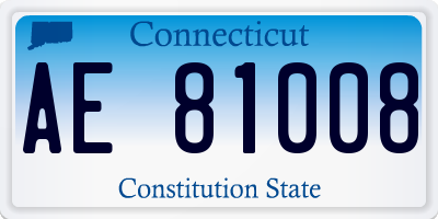 CT license plate AE81008
