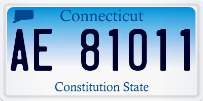 CT license plate AE81011