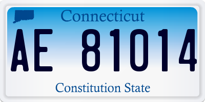 CT license plate AE81014