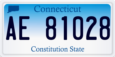 CT license plate AE81028