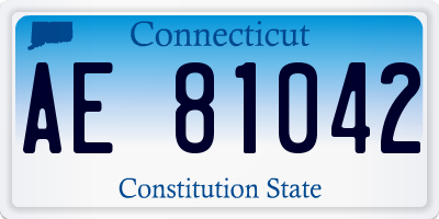 CT license plate AE81042