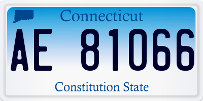 CT license plate AE81066