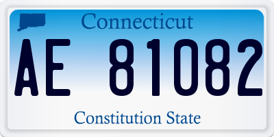 CT license plate AE81082