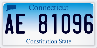 CT license plate AE81096