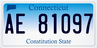 CT license plate AE81097
