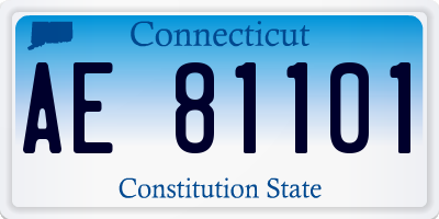 CT license plate AE81101