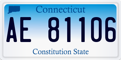 CT license plate AE81106