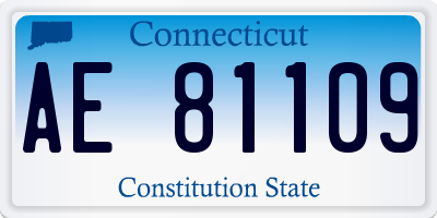 CT license plate AE81109