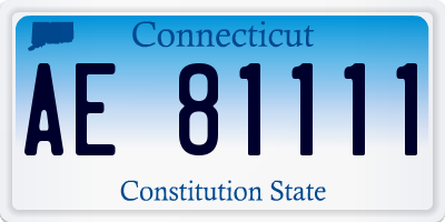CT license plate AE81111