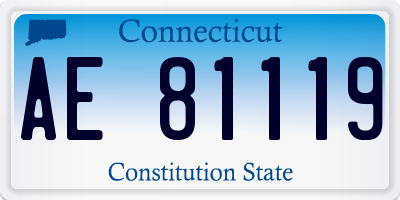 CT license plate AE81119