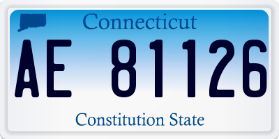 CT license plate AE81126
