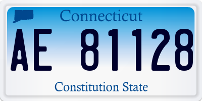 CT license plate AE81128