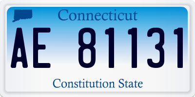 CT license plate AE81131