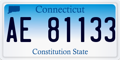CT license plate AE81133