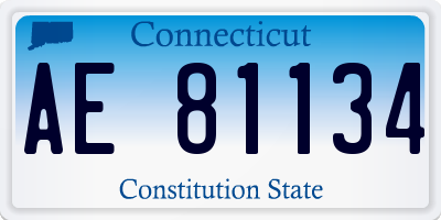 CT license plate AE81134