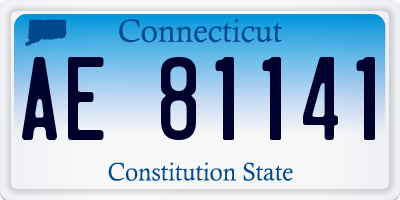 CT license plate AE81141