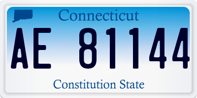 CT license plate AE81144