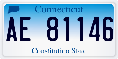 CT license plate AE81146