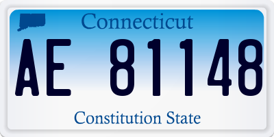 CT license plate AE81148