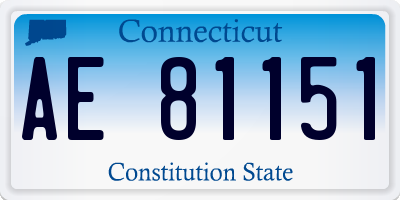 CT license plate AE81151