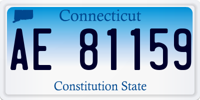 CT license plate AE81159