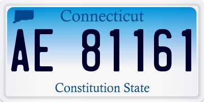 CT license plate AE81161