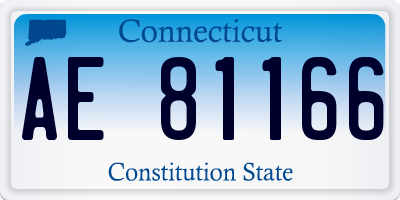 CT license plate AE81166