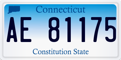 CT license plate AE81175