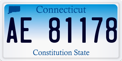 CT license plate AE81178