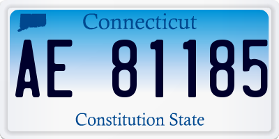 CT license plate AE81185