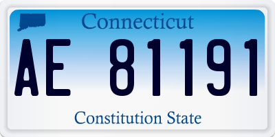 CT license plate AE81191